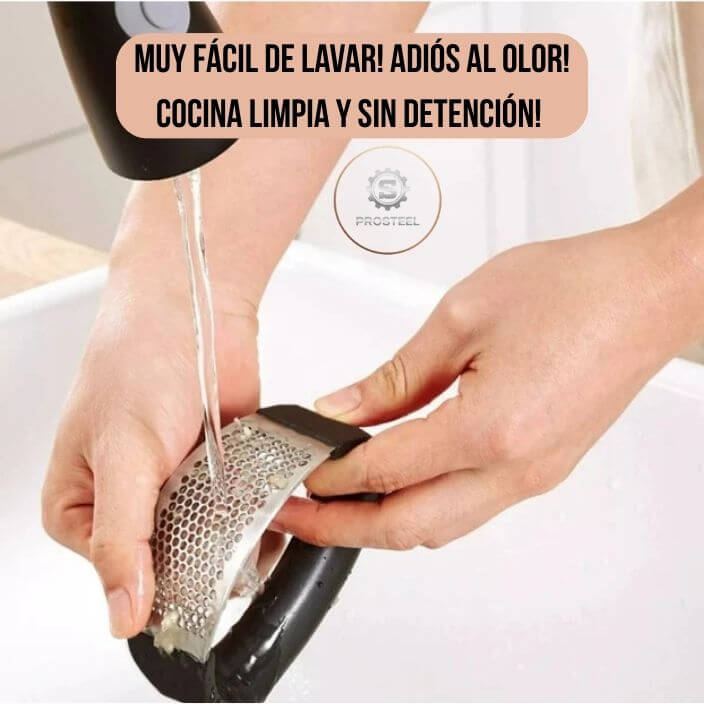 ProSteel®️- Moledor de Ajo de Acero: Tritura sin esfuerzo, sin dolor y sin olor en las manos!