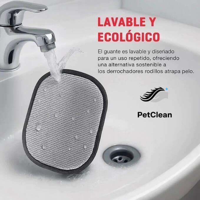 PetClean®️- Guante de Aseo 2-en-1. Dile adiós al pelo de tu mascota en muebles y ropa!