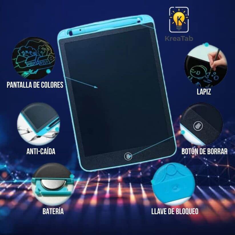 KreaTab®️- La Tableta Mágica que Elimina el Desorden de Papel y el Gasto en Útiles