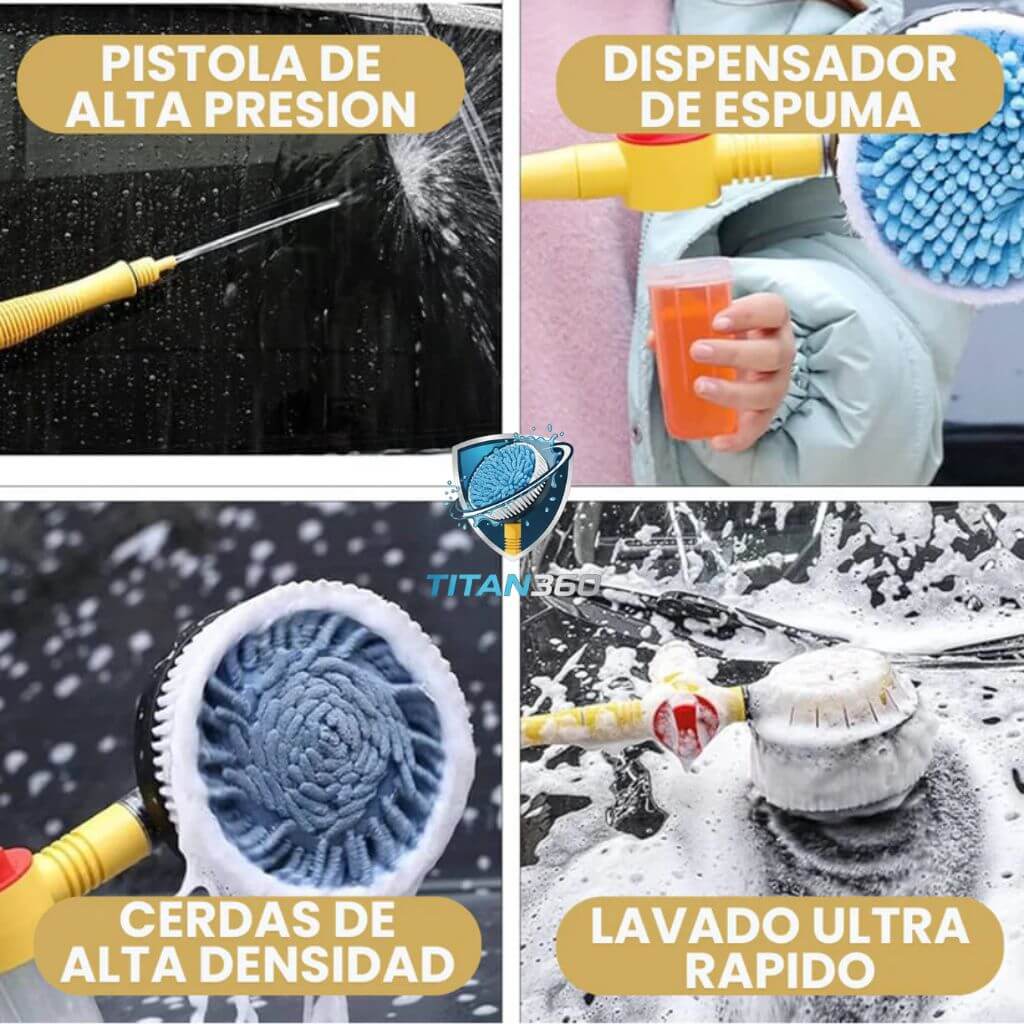 Titan360®️ - Limpieza profesional de su vehículo en la mitad de tiempo y sin esfuerzo.