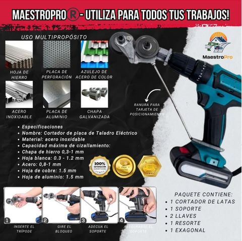 MaestroPro®️ - Corta zinc y latas sin esfuerzo protegiendo tus manos y articulaciones