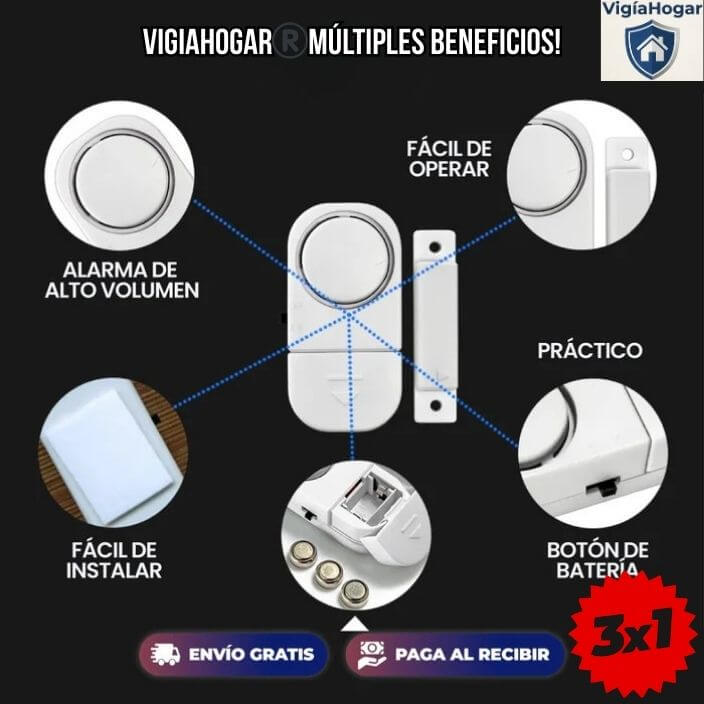 VigíaHogar®️-Alerta inmediata en cada acceso para la tranquilidad de sus padres