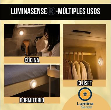 Lumina Sense®️ - Seguridad nocturna total para tus hijos y abuelos sin tocar interruptores