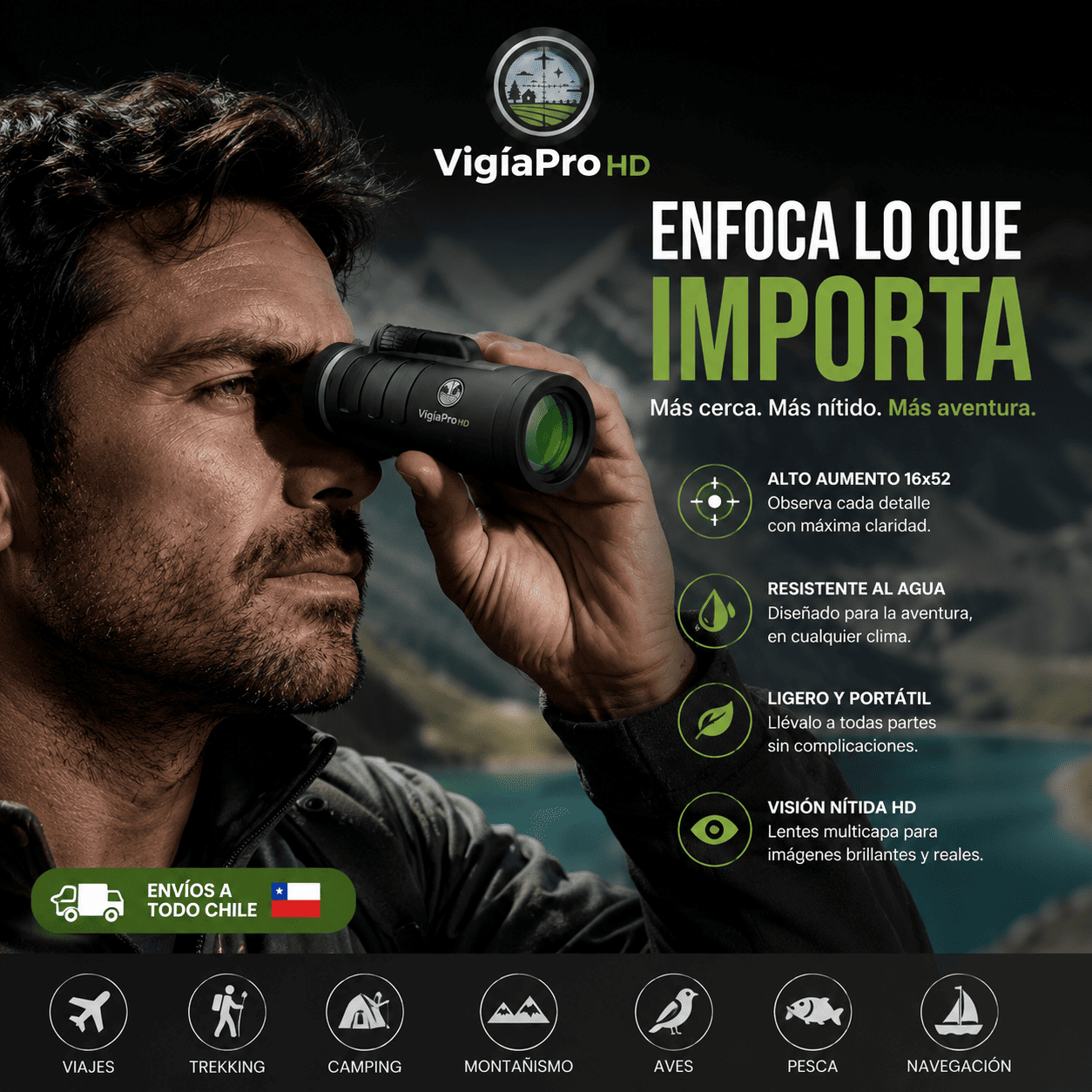 VigiaPro HD®️: El compañero de aventuras resistente y compacto que necesitas.