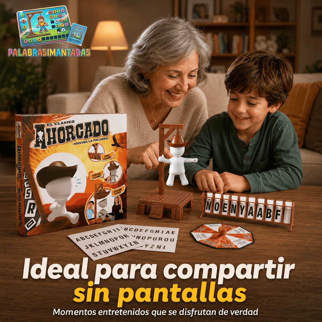 PALABRAS IMANTADAS®: El juego de mesa del ahorcado magnético que estimula la mente de tu familia al instante.