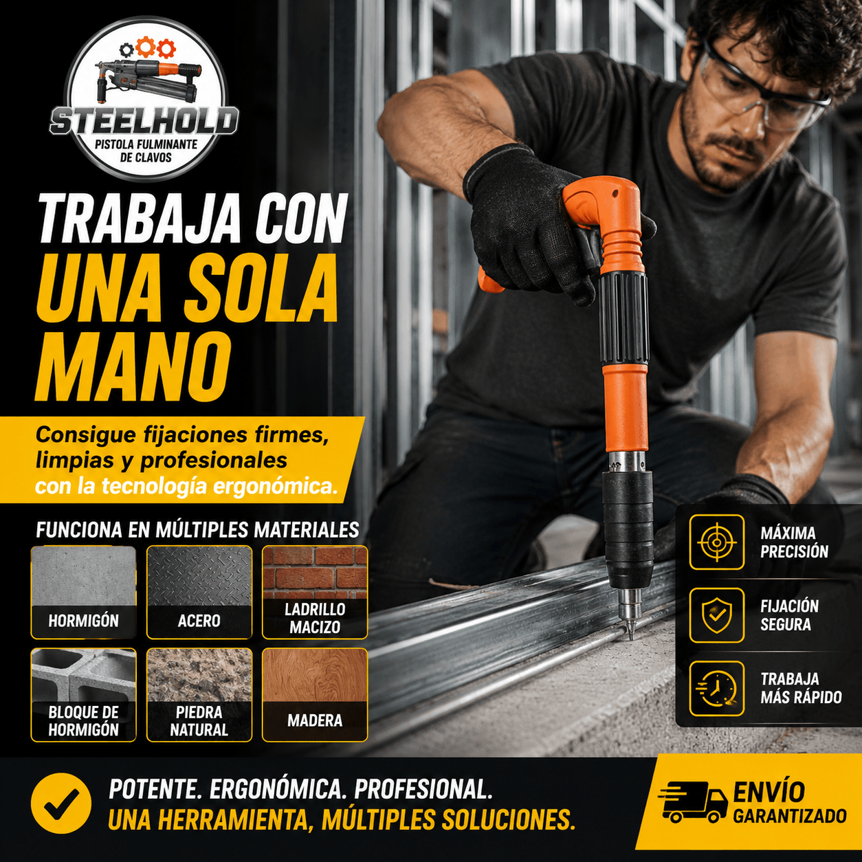 SteelHold®: La pistola remachadora de alta resistencia que asegura tus uniones en segundos.