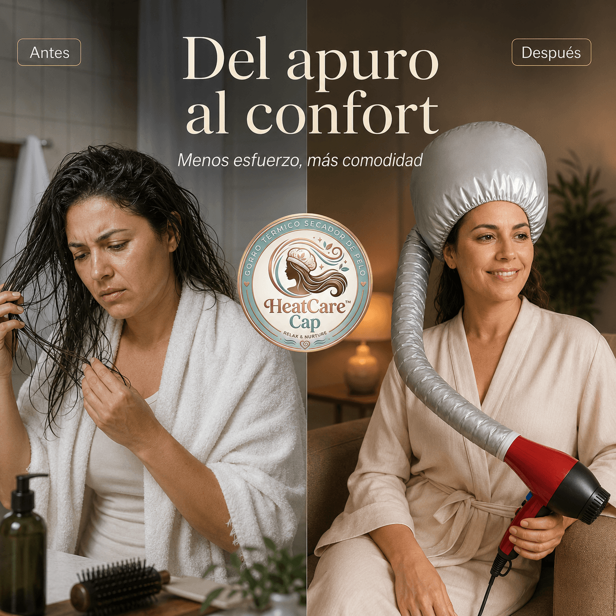 HEATCARE®: El gorro térmico para secador que te entrega un secado uniforme y parejo al instante.
