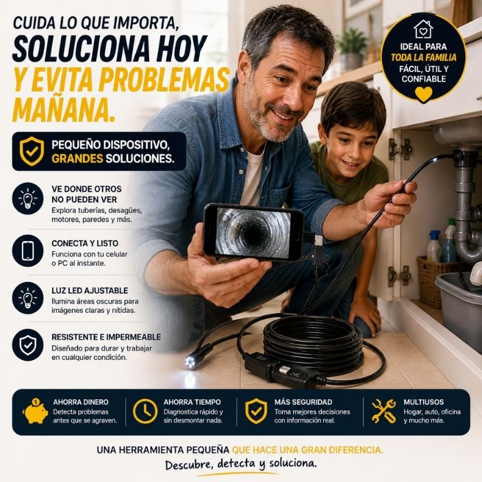 SONDATITAN®️: El endoscopio de 10m para inspecciones profesionales sin límites.