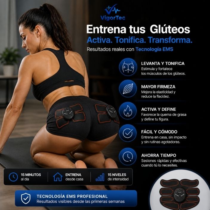 VIGORTEC®️ Electroestimulación Muscular 3 en 1 para Activar tu Cuerpo Donde Estés