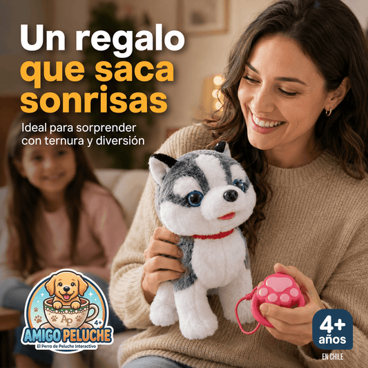 AMIGO PELUCHE®: El perro de peluche interactivo que camina, habla y ladra al instante.