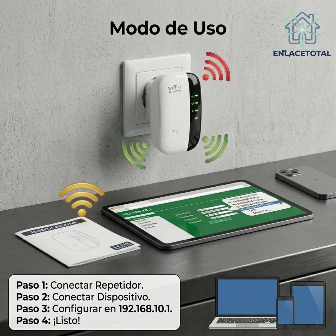 EnlaceTotal®️- El Repetidor que extiende tu red en toda tu casa