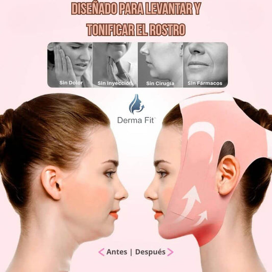 Derma Fit®️- Banda Reductora Facial. Logra un perfil más firme, define tu contorno sin cirugía!