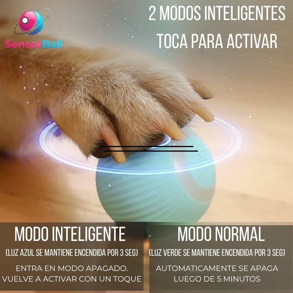 SensorBall®️- La Pelota Inteligente. ¡Ejercita a tu Gato sin que se atasque! ¡Caza Real!