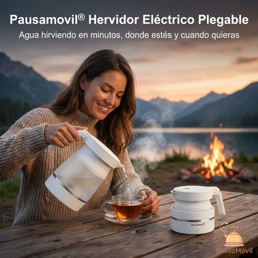 Pausamovil®️Hervidor Eléctrico Plegable  El gadget de viaje que necesitas en su maleta