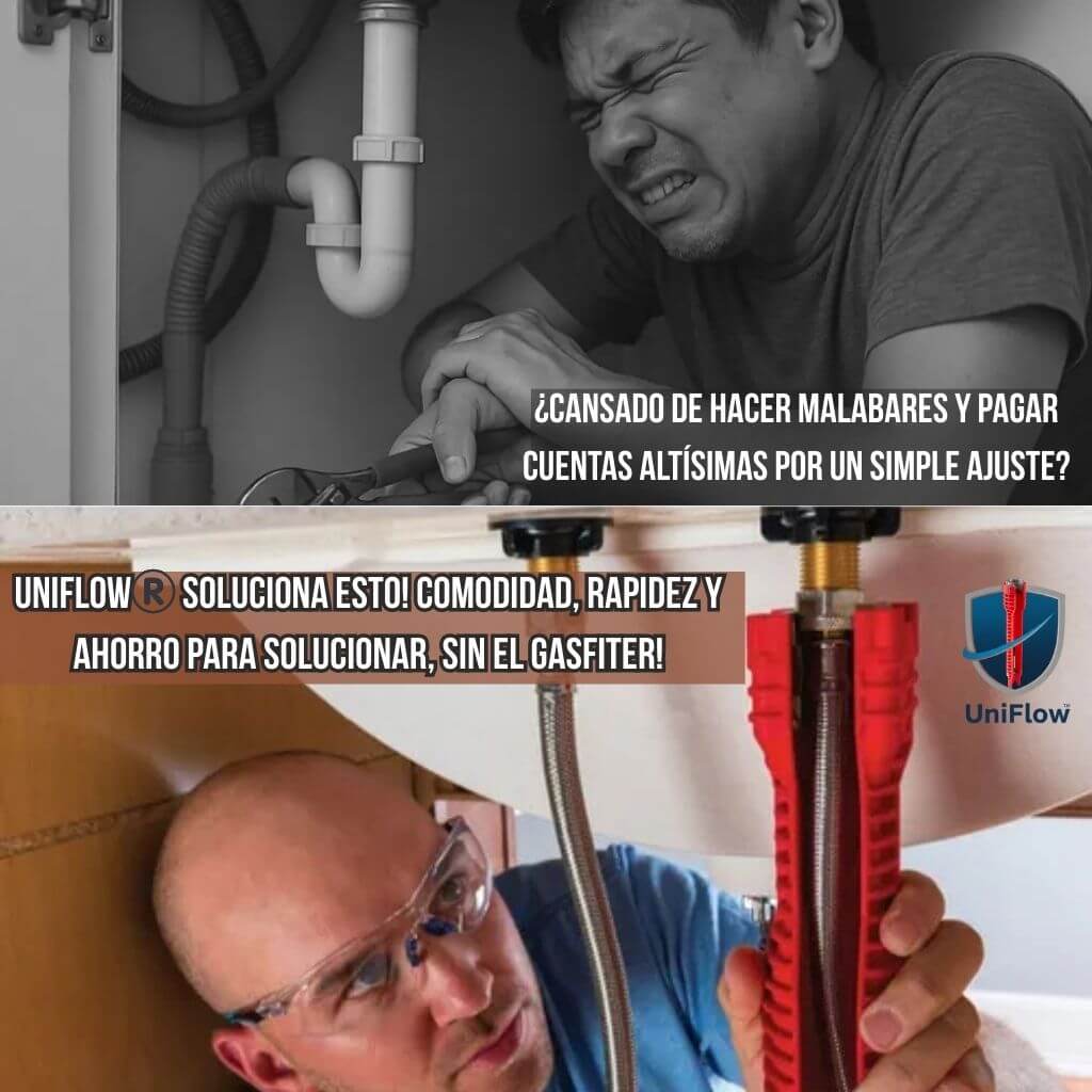 UniFlow®️– La Llave de Gasfiter 8 en 1 que Elimina el Gasto en Plomeros!