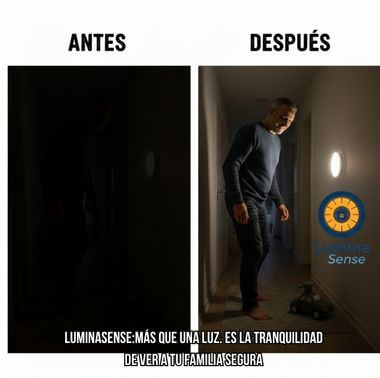 Lumina Sense®️ - Seguridad nocturna total para tus hijos y abuelos sin tocar interruptores