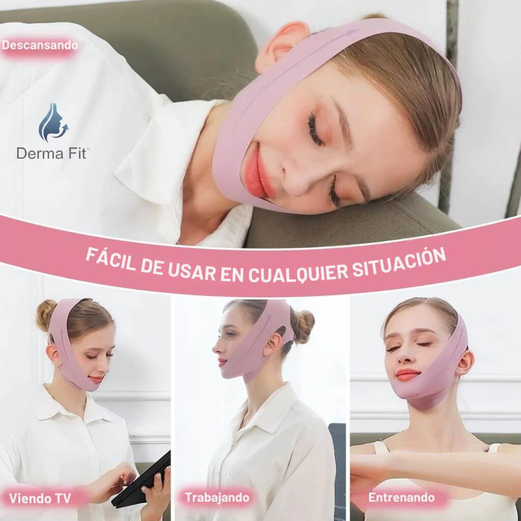 Derma Fit®️- Banda Reductora Facial. Logra un perfil más firme, define tu contorno sin cirugía!