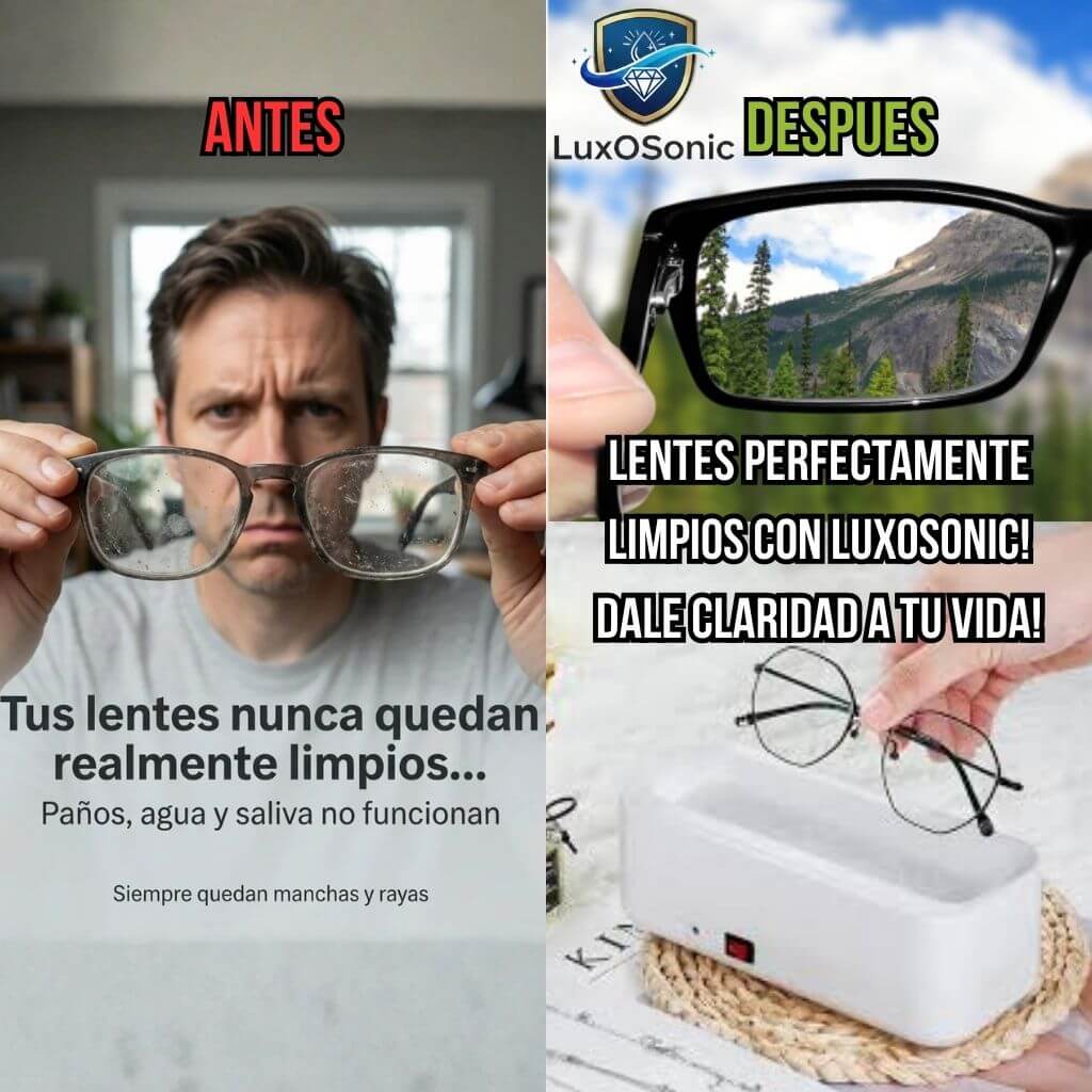 LuxoSonic®️ - Recupera el brillo original de tus joyas y lentes en solo 3 minutos.