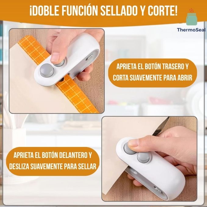 ThermoSeal®️- Mini sellador 2-en-1 USB que detiene el aire, asegura la frescura y el dinero!