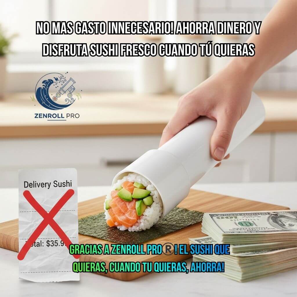 ZenRoll Pro®️ - Logra cortes de sushi firmes y uniformes en solo 3 pasos, sin experiencia