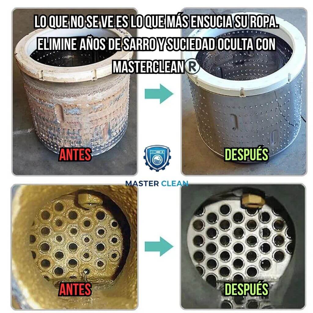 MasterClean®️ - Elimina el sarro y mal olor de tu lavadora sin necesidad de desarmarla