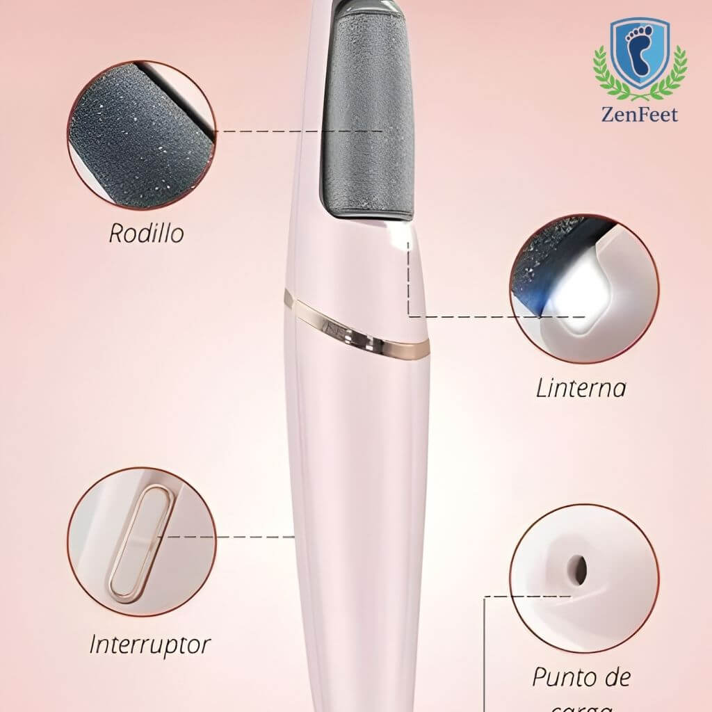 ZenFeet®️ - El Removedor de Callos que recupera la suavidad de tus pies en casa de forma segura y sin cortes.