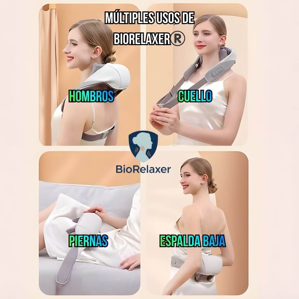 BioRelaxer®️- Siente el confort de un masaje real en tu cuello, hombros y espalda
