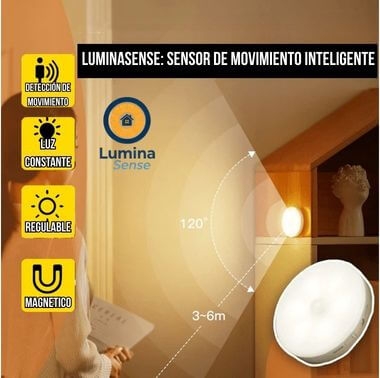 Lumina Sense®️ - Seguridad nocturna total para tus hijos y abuelos sin tocar interruptores