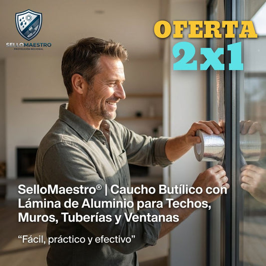 SelloMaestro®️ | La Cinta de Butilo que Sella Goteras, Grietas y Filtraciones en Minutos sin Herramientas Oferta 2x1
