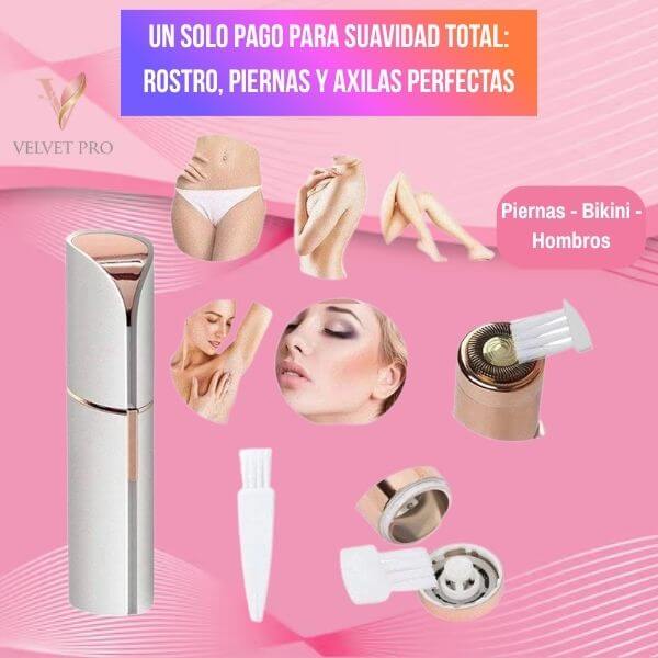 Velvet Pro®️- Depiladora facial recargable. Siéntete impecable y lista en cualquier momento