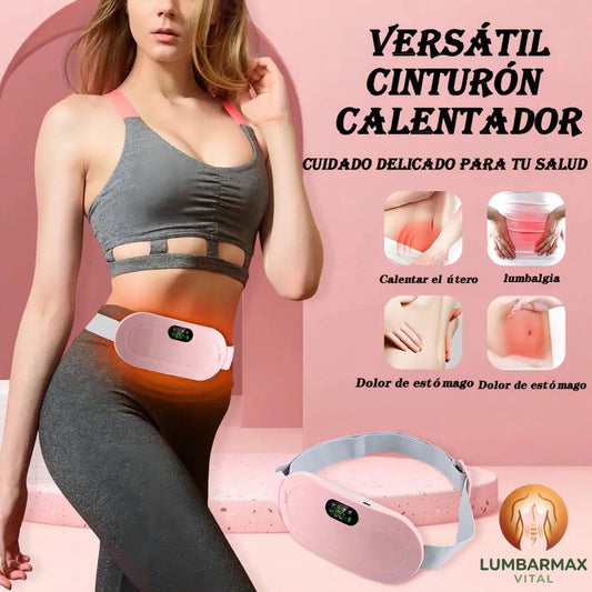 LumbarMax®️: Alivio térmico y masajes suaves para tu bienestar abdominal.