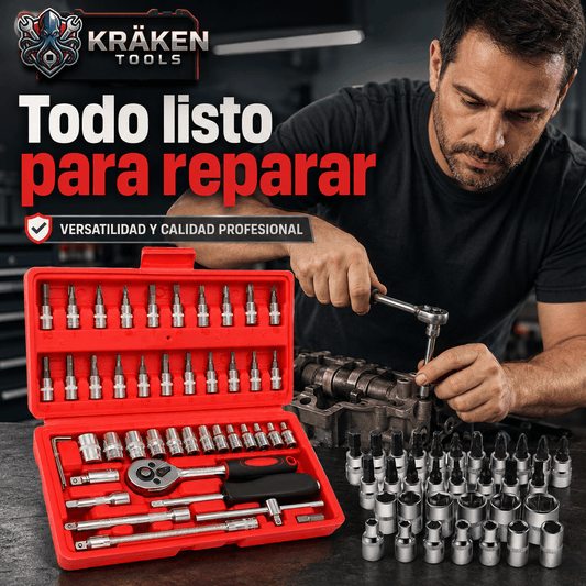 KRÄKEN®: El kit de herramientas mecánicas de 46 piezas que soluciona tus arreglos en casa al instante.