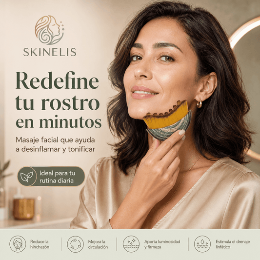 SKINELIS®: El cepillo manual de masaje facial que revitaliza y aporta bienestar a tu rostro al instante.