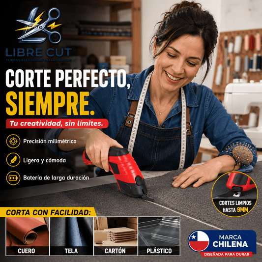 LIBRE CUT®: La tijera eléctrica inalámbrica con cuchillas de tungsteno que automatiza tus cortes sin esfuerzo.