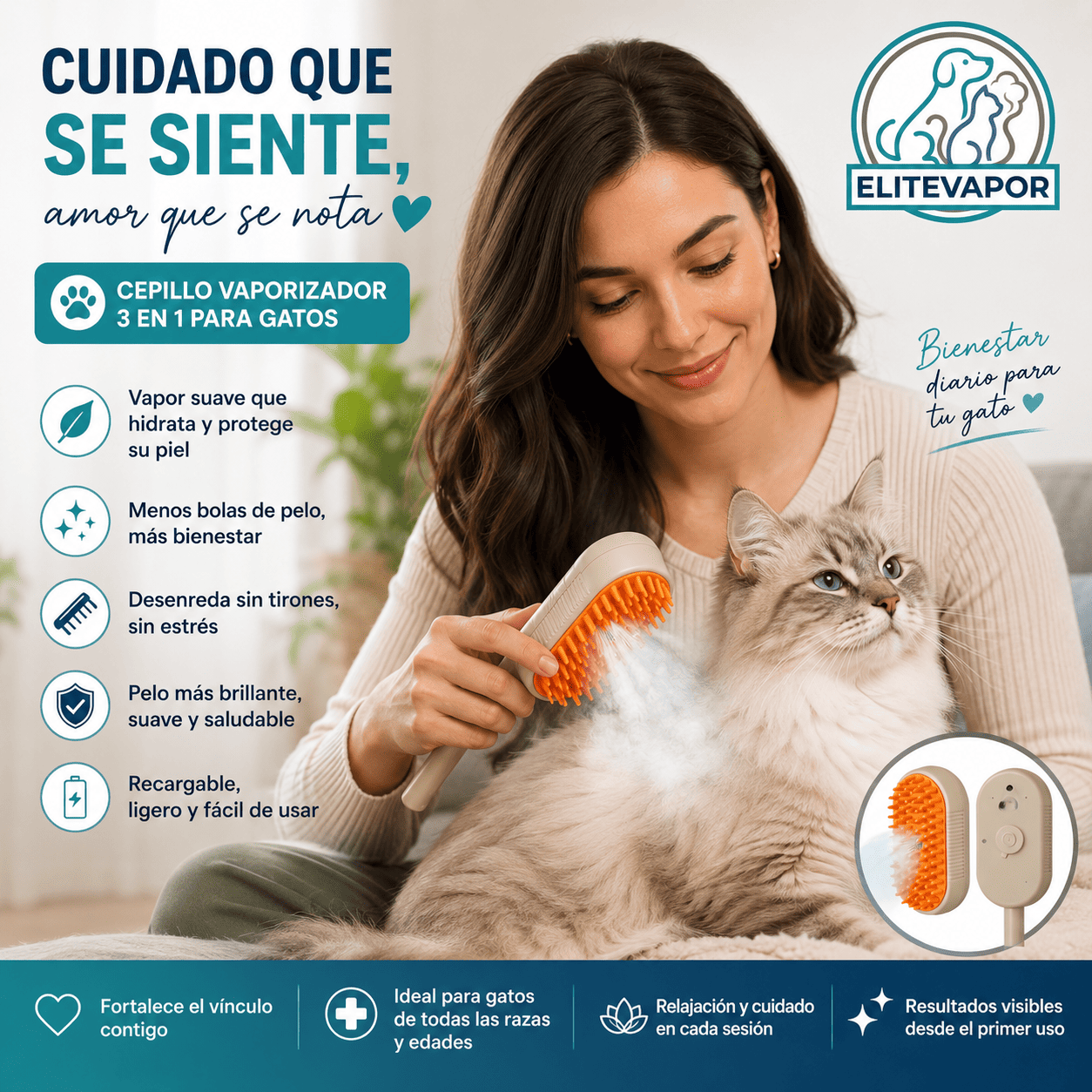 ELITEVAPOR®️: Dile adiós a los nudos y parásitos con el poder del vapor.