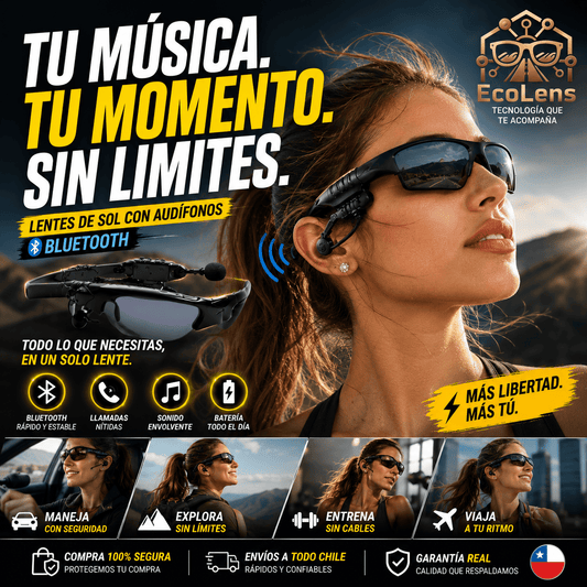 ECOLENS®️: Los lentes de sol Bluetooth que combinan estilo y libertad total.