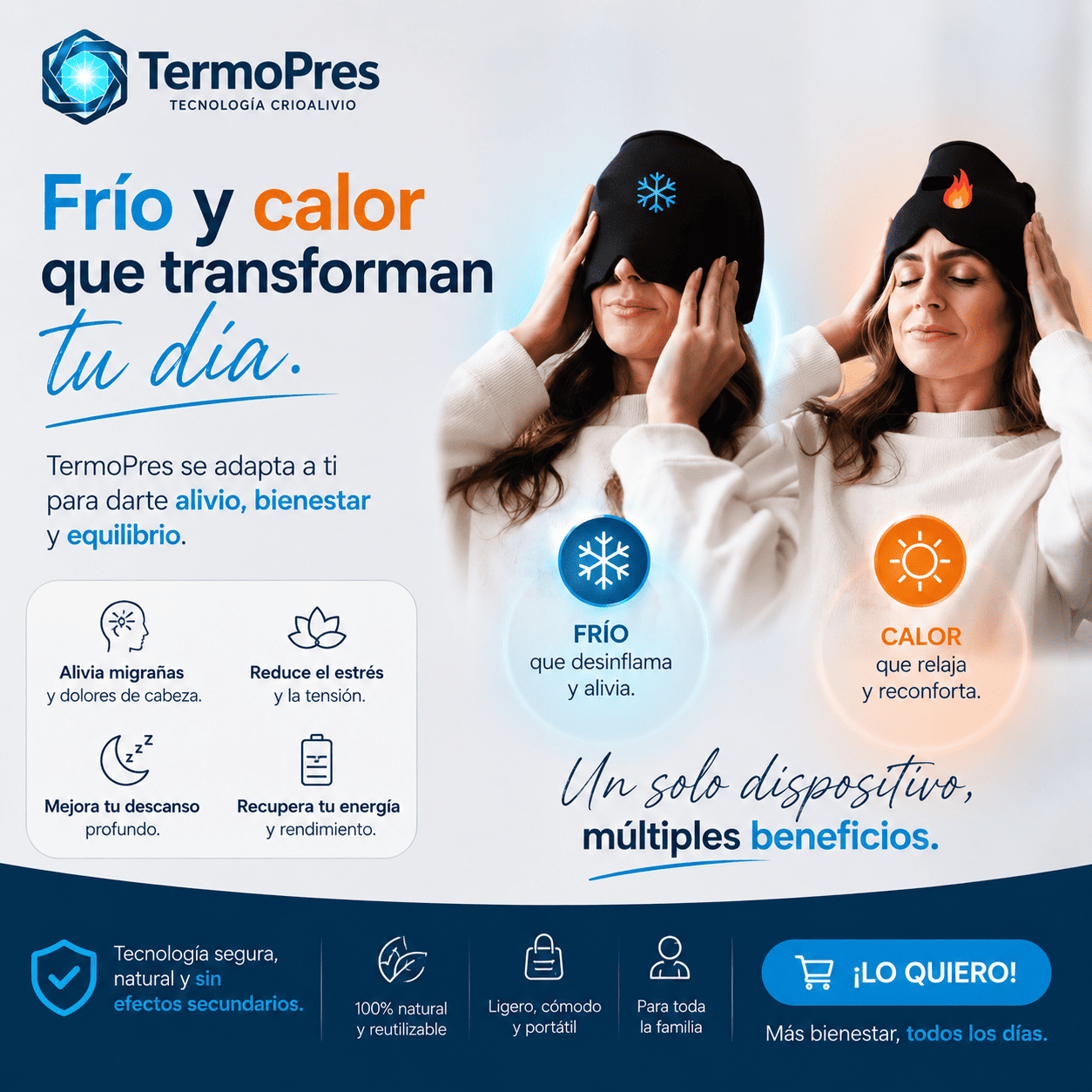 Termopres®️: Tu escudo térmico contra la migraña y el estrés diario.
