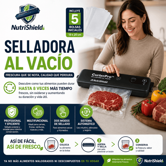 NUTRISHIELD®️: Haz que tus alimentos duren hasta 8 veces más frescos.