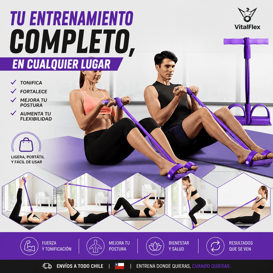 VITALFLEX®️: La banda elástica que convierte cualquier lugar en tu gimnasio personal