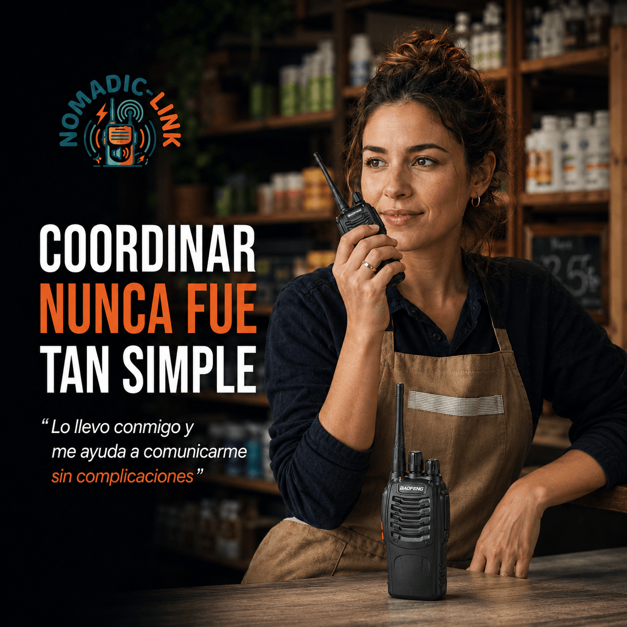 NOMADIC-LINK®: El radio transmisor portátil que te mantiene comunicado en cualquier lugar al instante.