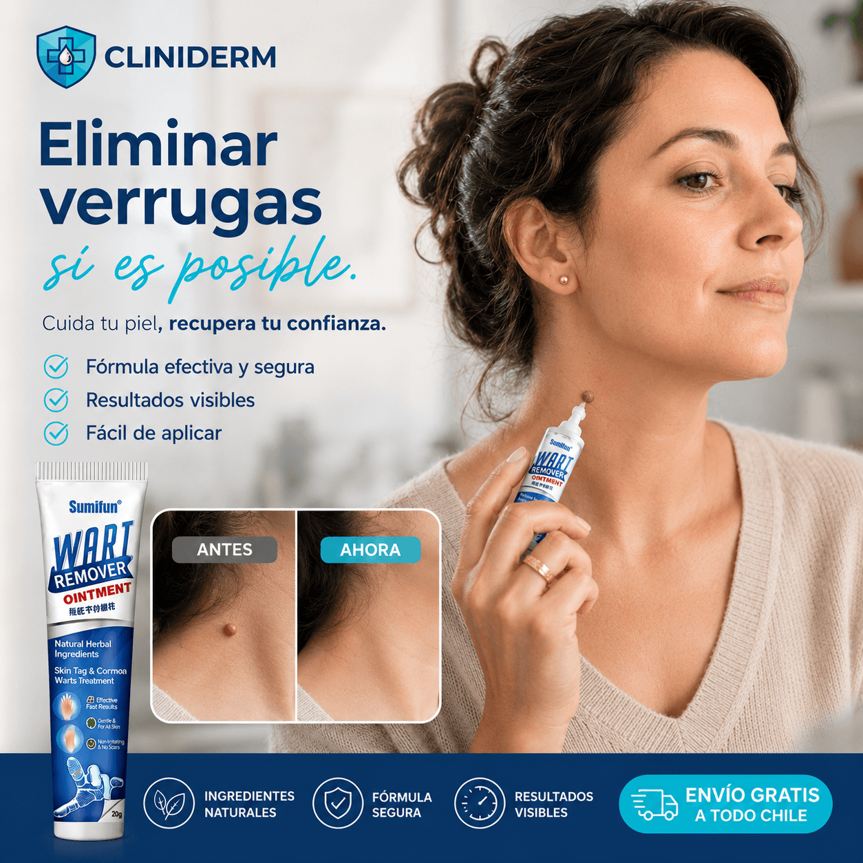 Cliniderm®: La solución definitiva y discreta para eliminar verrugas en casa.
