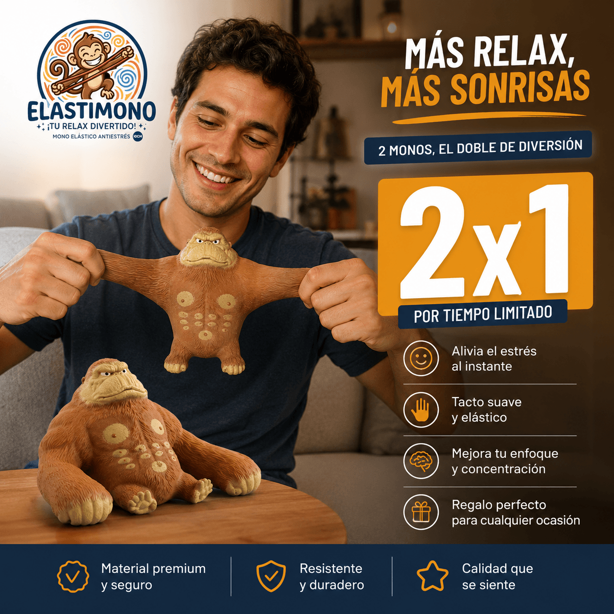 ELASTIMONO®: El accesorio recreativo portátil, compacto y de bajo mantenimiento indispensable para tus espacios. 2x1