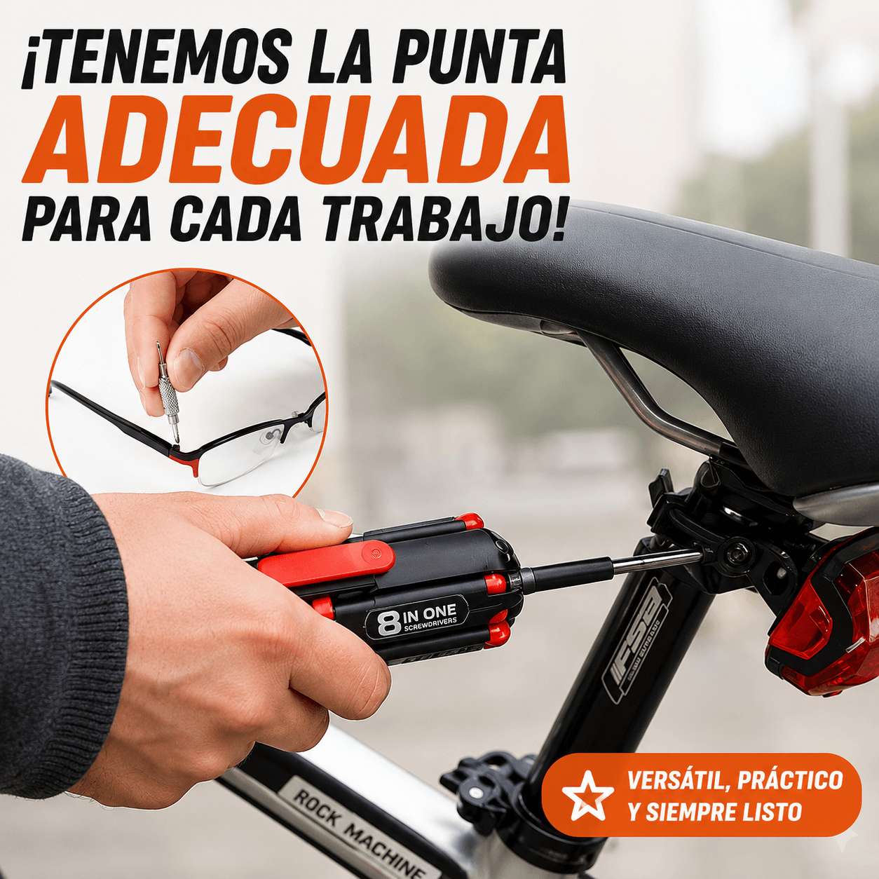 ILLUMITOOLS®: El destornillador multiuso 8 en 1 con linterna LED que unifica tus herramientas en un solo bolsillo.  2x1