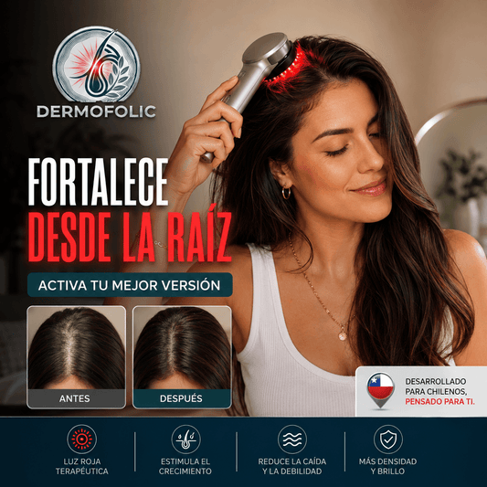 DERMOFOLIC®: El cepillo 2 en 1 con fototerapia que revitaliza tu cabello y relaja tu mente.