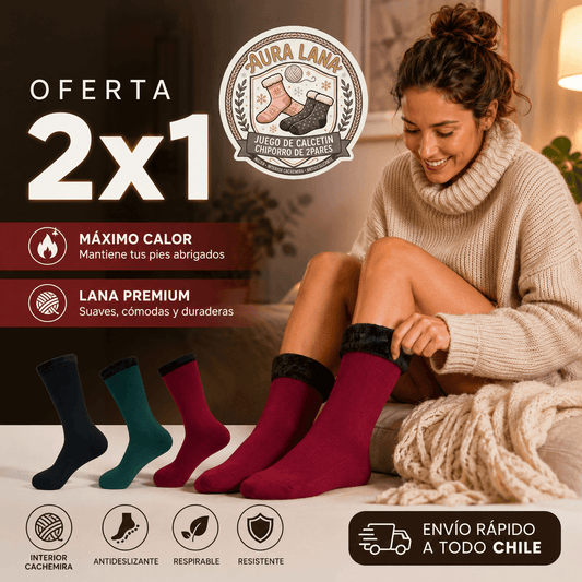 AURA LANA®: Las calcetas térmicas de polar que mantienen tus pies abrigados y cómodos en los días más fríos.