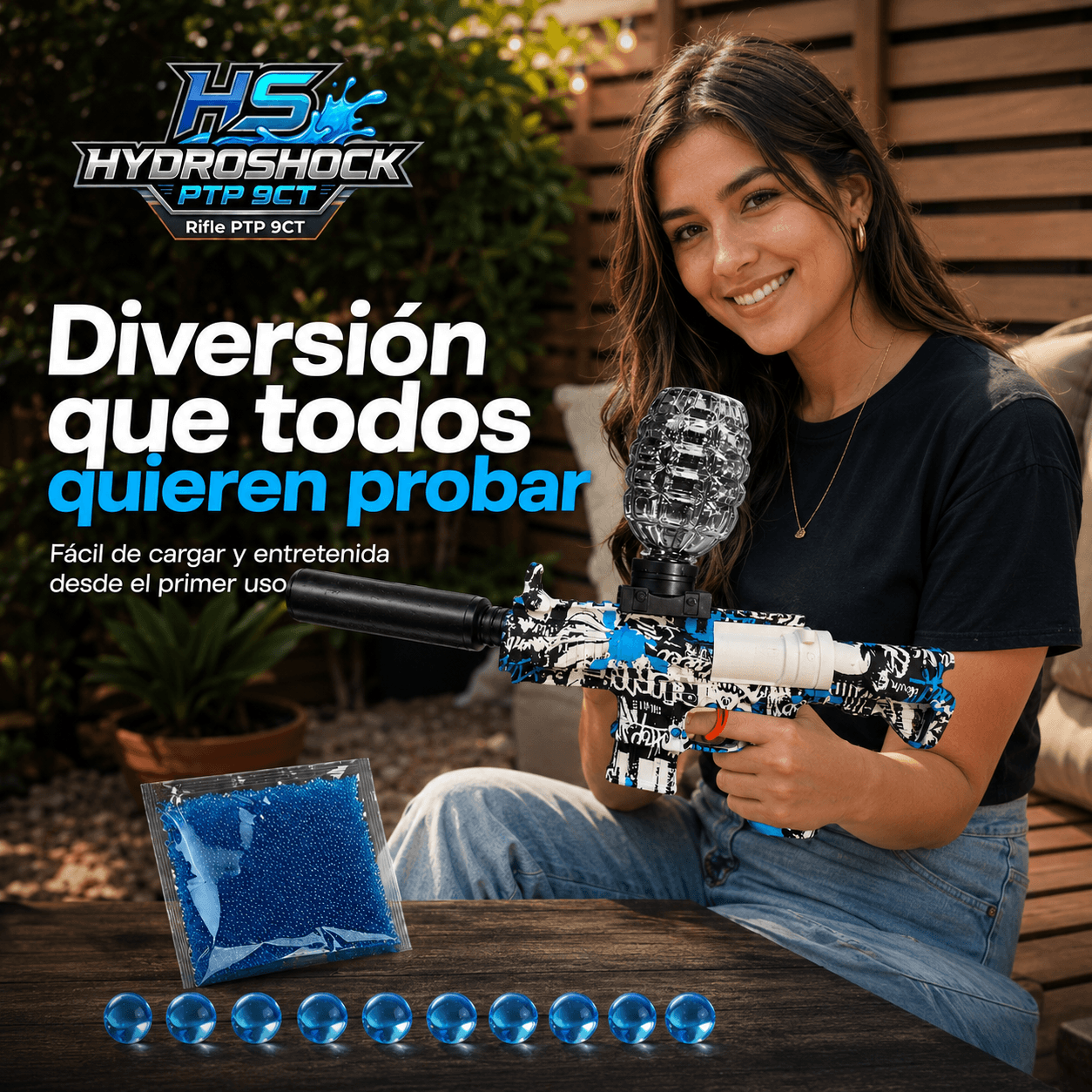 HIDROSHOCK®: El rifle de hidrogel en ráfaga que transforma tus tardes de juego al instante.