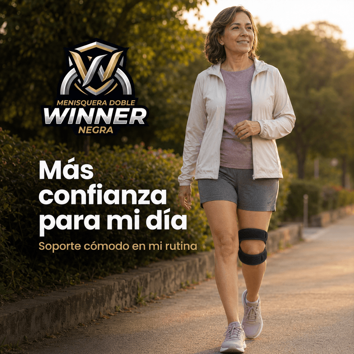 WINNER®: La menisquera doble que protege tu rodilla y elimina molestias al instante.