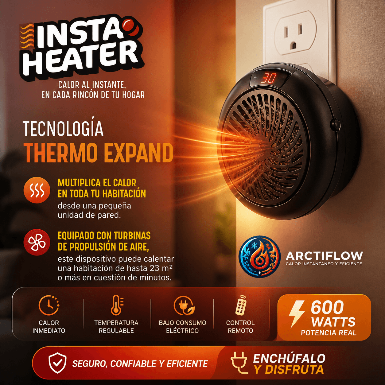 ARCTIFLOW®: El accesorio de climatización doméstica, portátil y de acción inmediata indispensable para tu hogar.