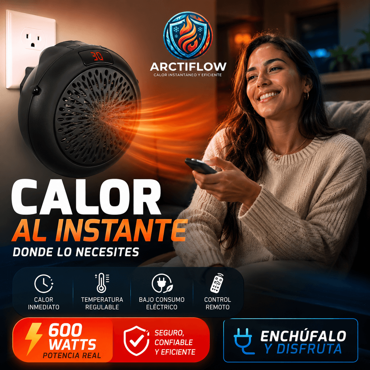 ARCTIFLOW®: El accesorio de climatización doméstica, portátil y de acción inmediata indispensable para tu hogar.