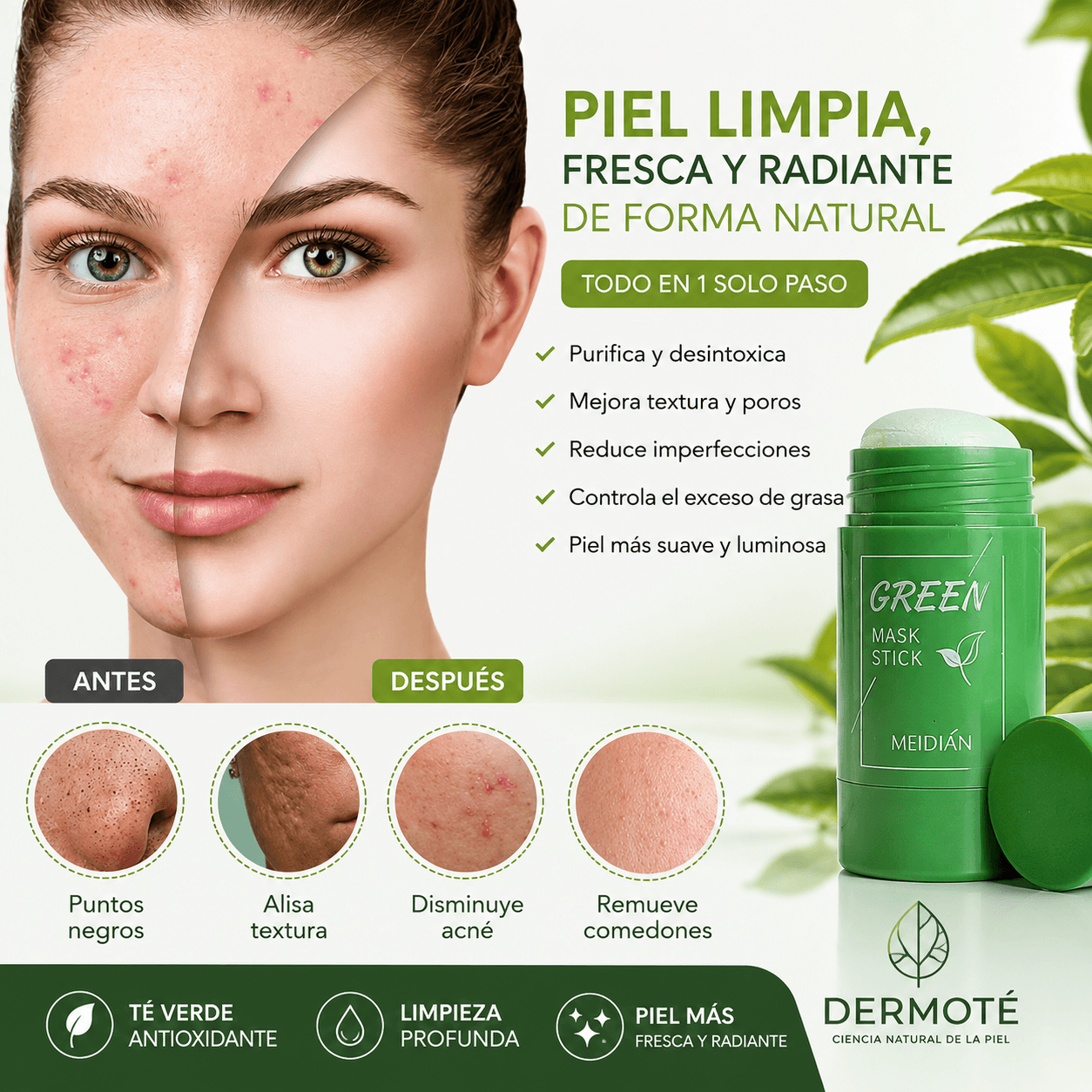 DERMOTÉ® Oferta 2x1: Tu rutina de Skincare en barra, práctica y portátil.